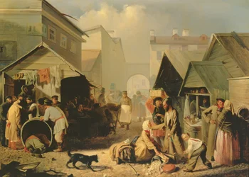 Refreshment Stall in St. Petersburg, 1858
